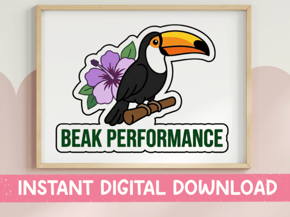 Beak Performance Toucan Sticker: Graphics for T-Shirt Designs