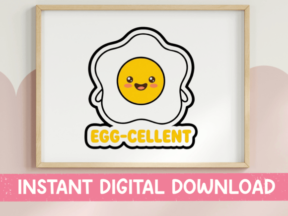 Egg-cellent Kawaii Fried Egg Sticker