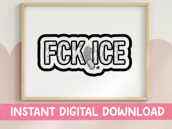 FCK ICE Protest Sticker SVG: Graphics for Bold T-Shirt Designs