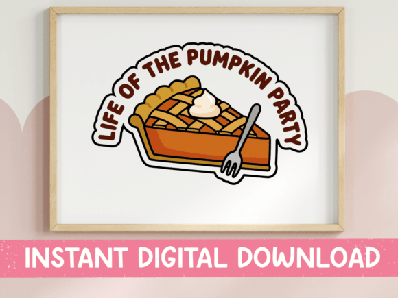 Life of the Pumpkin Party Sticker: Graphics for T-Shirt Designs