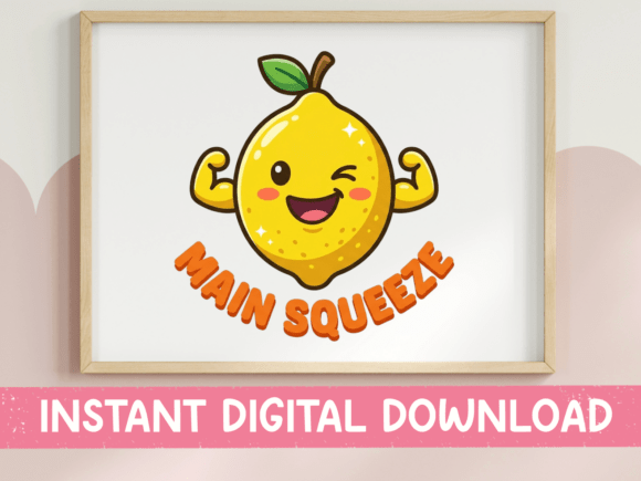 Main Squeeze Kawaii Lemon Sticker Graphics